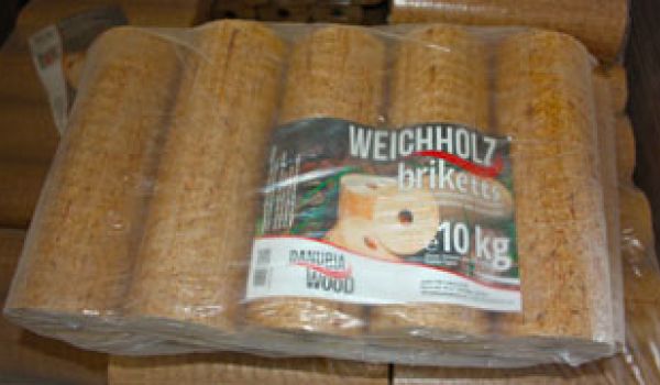 runde Hartholzbrikett